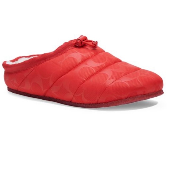 COACH ❗️Rachelle Monogram Quilted Nylon Slippers new in film - Picture 3 of 4